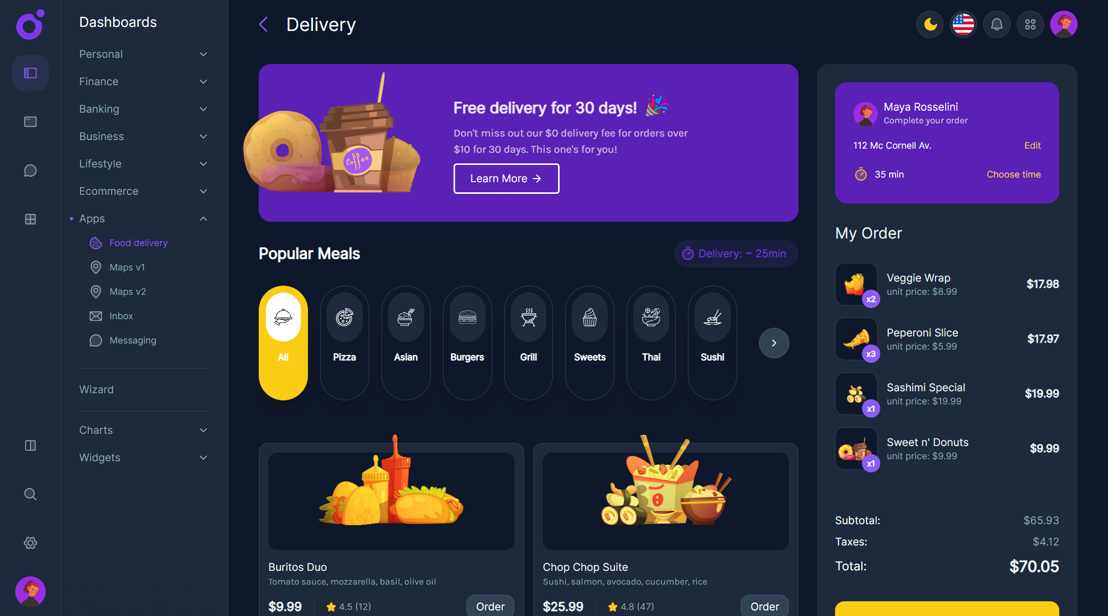 Tairo - Delivery dashboard